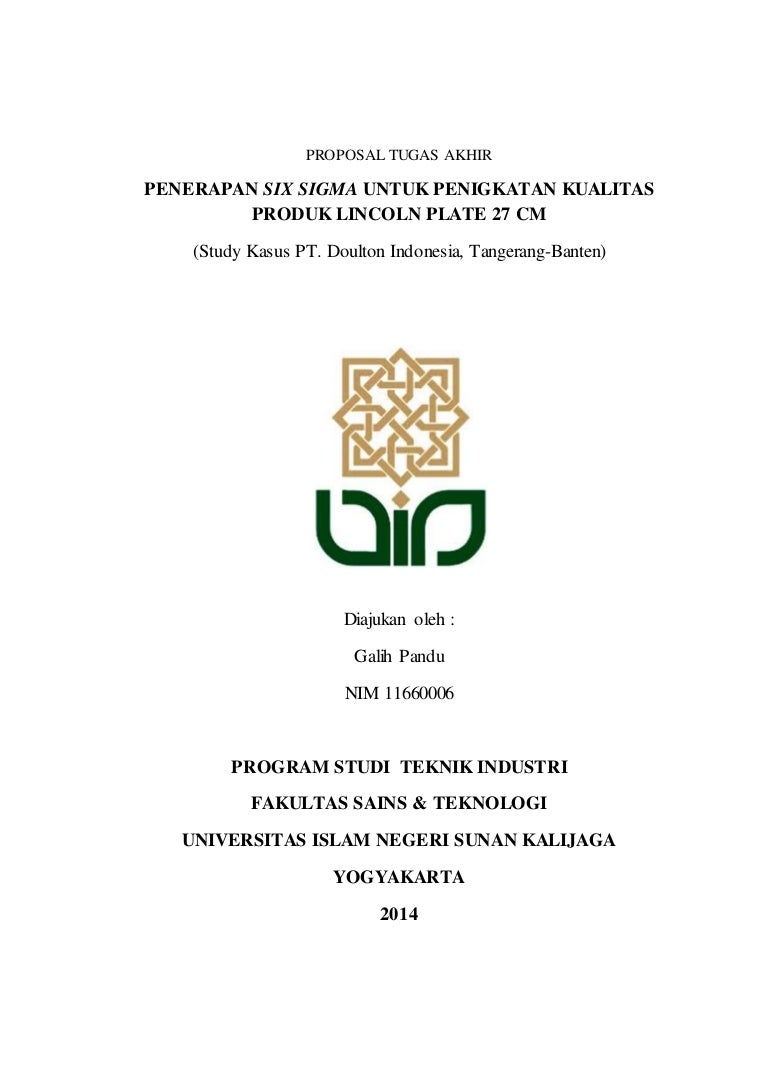 Proposal Tugas Akhir Uin Sunan Kalijaga Yogyakarta